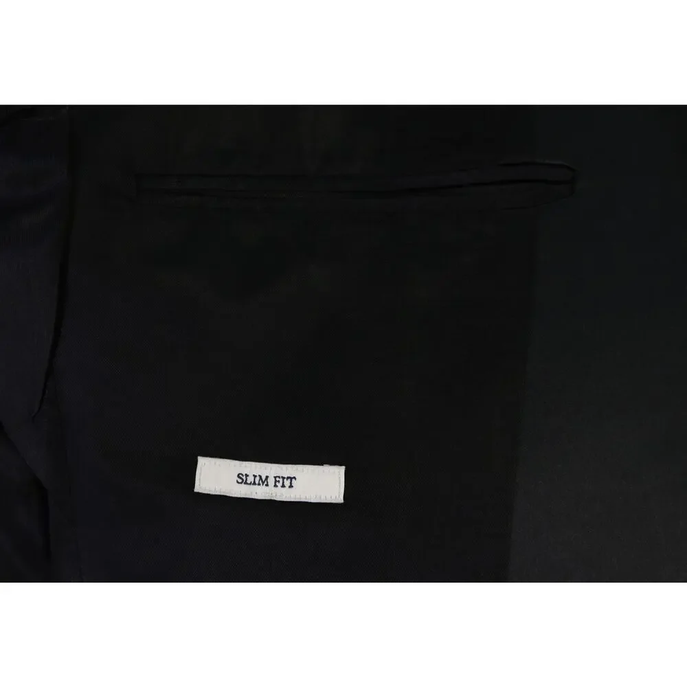 Jos A Bank Black 1-Btn Formal Tuxedo Wedding Slim Fit Suit 40S